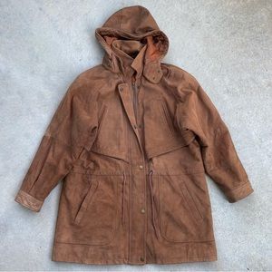 ⭐️Vintage Massimo fine leather long jacket - size L/ XL
